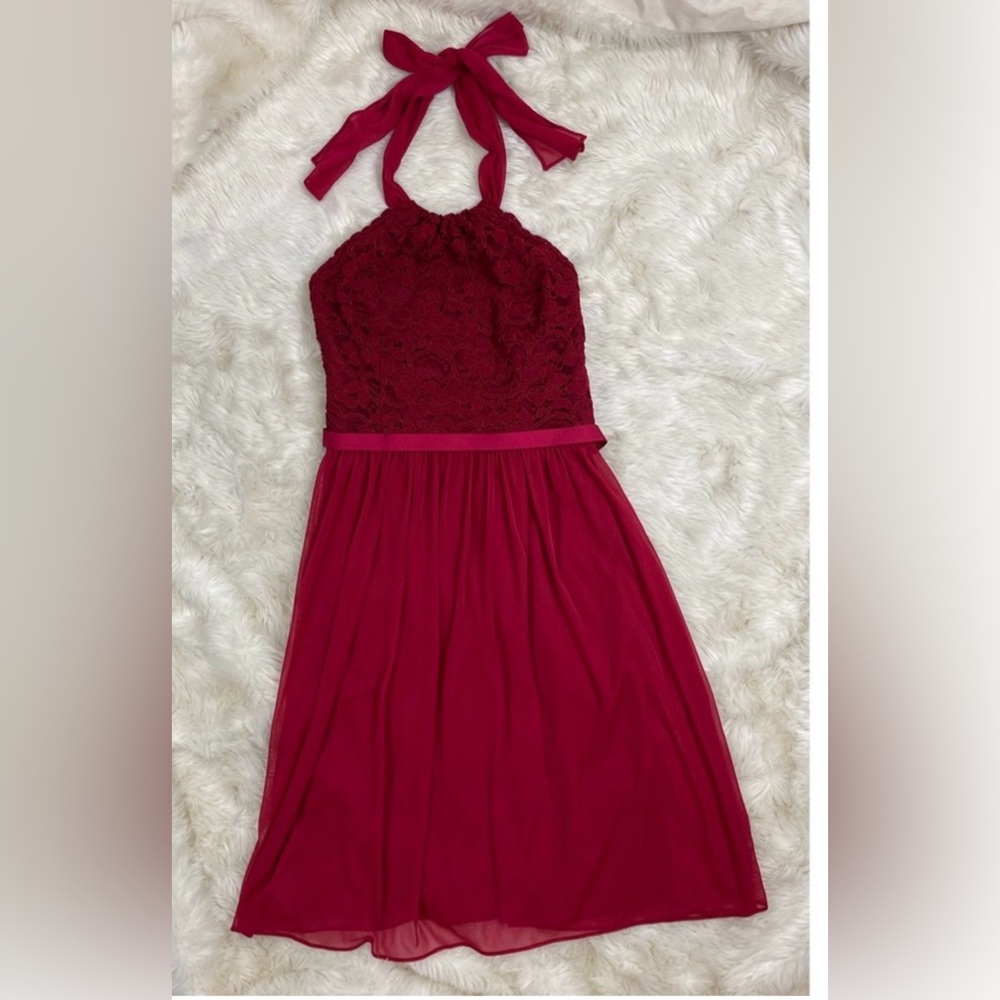 David’s bridal Apple red dress size 4